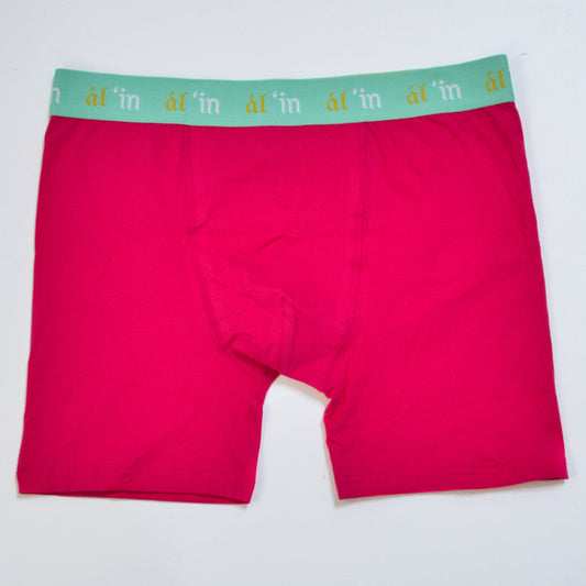 ál'in Mens Hot Pink Flare Cotton Boxer Briefs 3 Pack