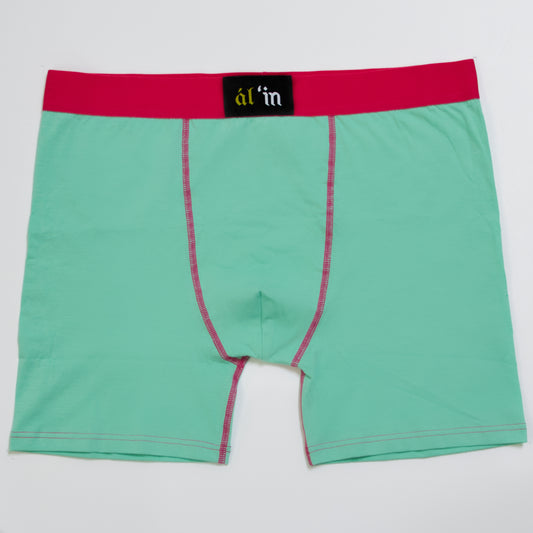 ál'in Mens Aqua Blaze Cotton Boxer Briefs 3 Pack