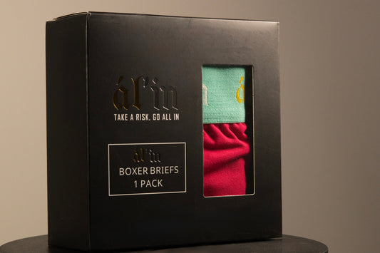 ál'in Mens Hot Pink Flare Cotton Boxer Briefs 1 Pack