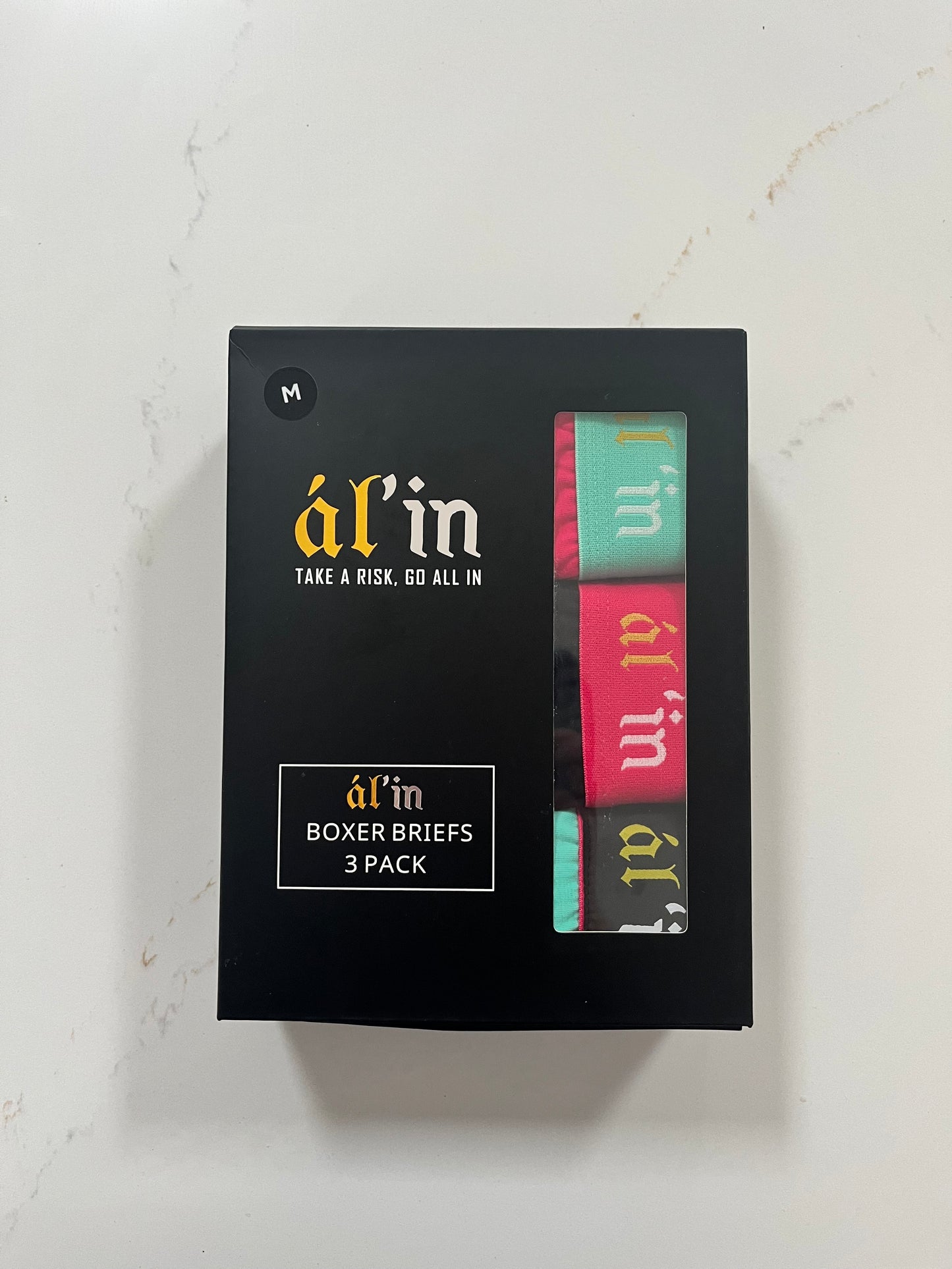 ál'in Mens Multi Style Cotton Boxer Briefs 3 Pack